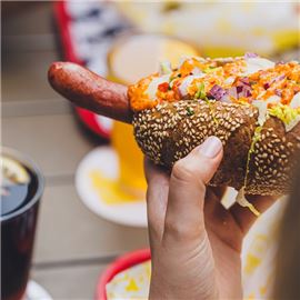 Sesame Hot Dog
